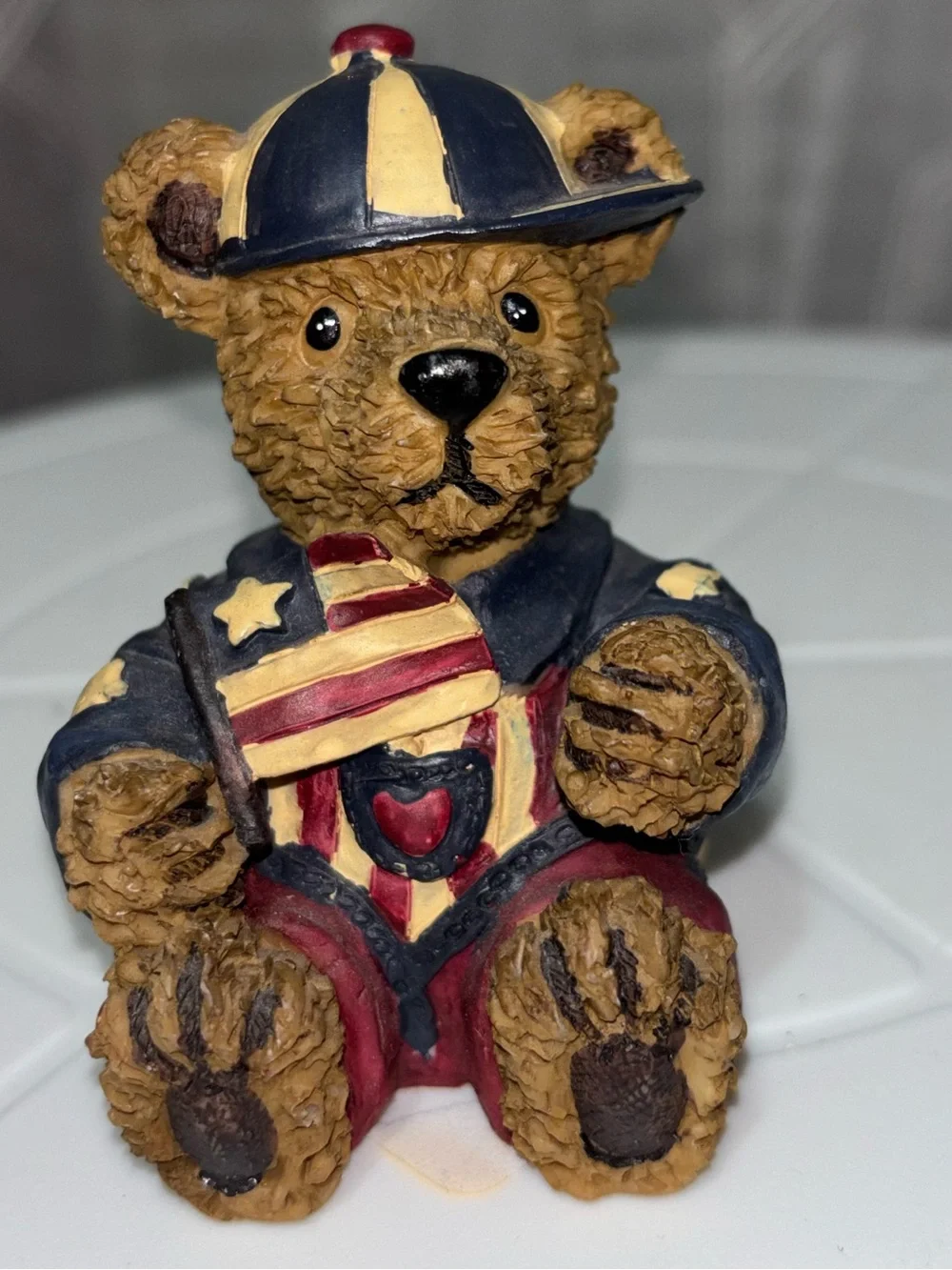 Patriotic Bear Figurine Set - Red, White & Blue Home Accent Young’s 3.5 to 4” H